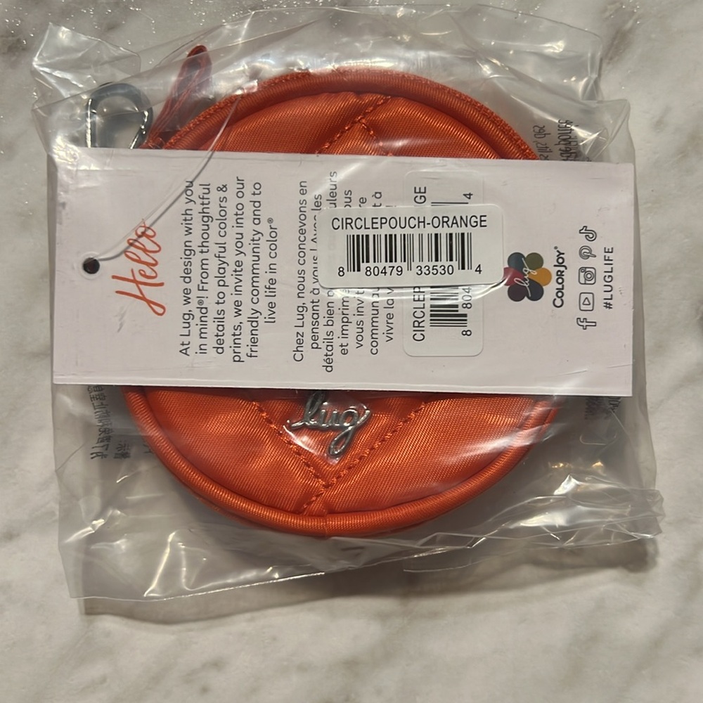 Lug Circle Coin Zip Pouch Clip NWT - Picture 7 of 13